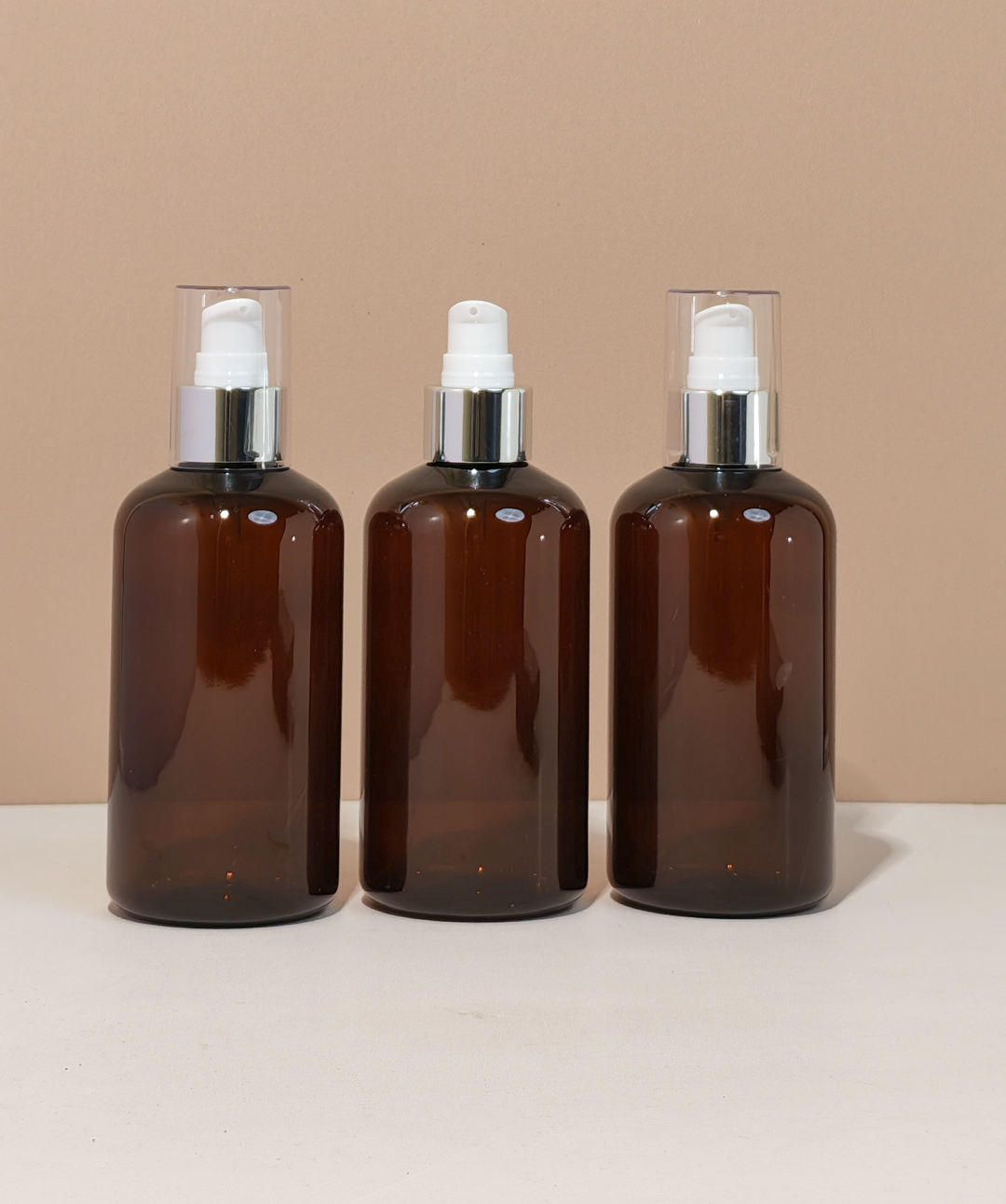 250Ml Short Pet Bottle With Silver Treatment Pump