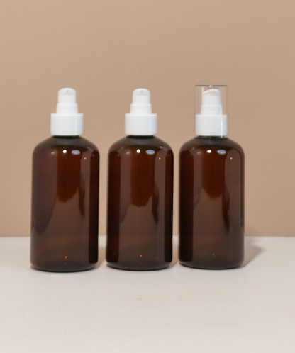 250Ml Short Pet Bottle With White Treatment Pump