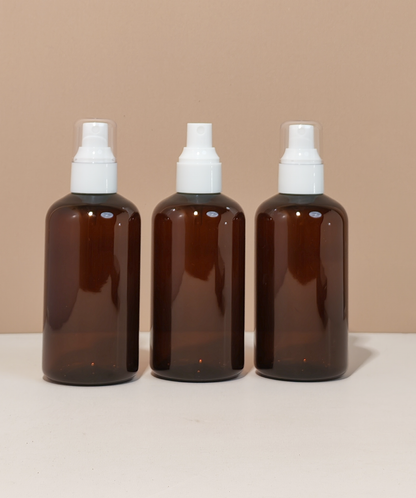 250Ml Short Pet Bottle With White Mist Spray
