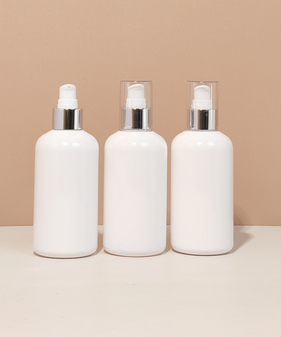 250Ml Short Pet Bottle With Silver Treatment Pump