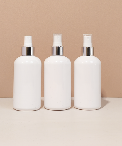 250Ml Short Pet Bottle With Silver Mist Spray