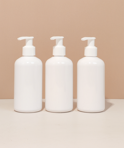 250Ml Short Pet Bottle With Old White Lotion Pump