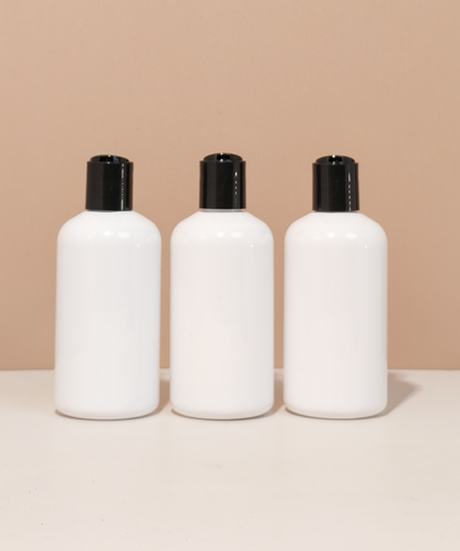 250Ml Short Pet Bottle With Black Press Cap