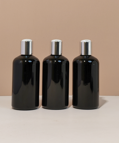 250Ml Short Pet Bottle With Silver Press Cap