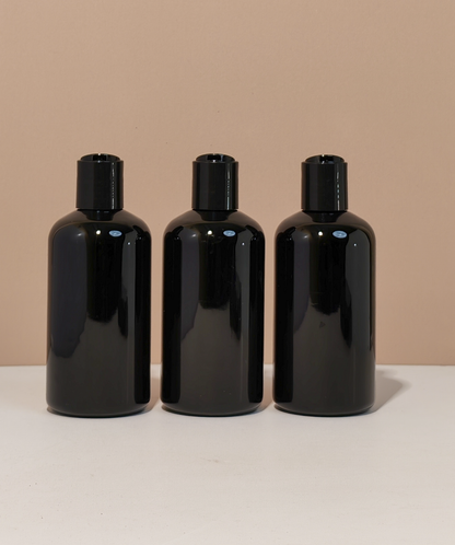 250Ml Short Pet Bottle With Black Press Cap