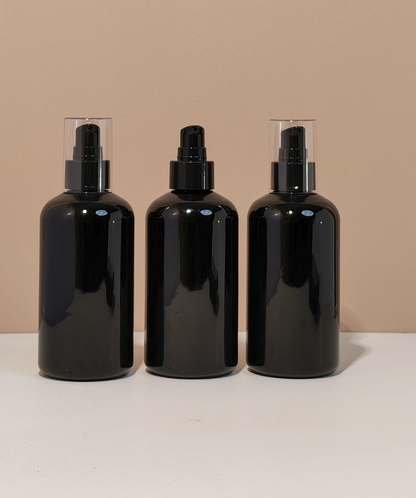 250Ml Short Pet Bottle With Black Treatment Pump