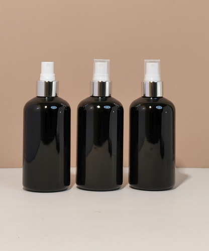 250Ml Short Pet Bottle With Silver Mist Spray