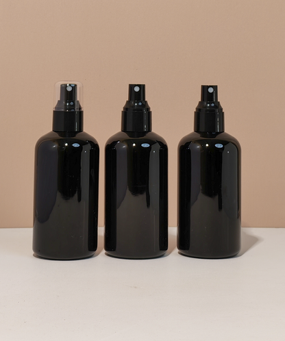 250Ml Short Pet Bottle With Black Mist Spray