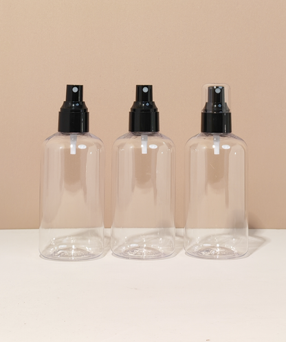 250Ml Short Pet Bottle With Black Mist Spray