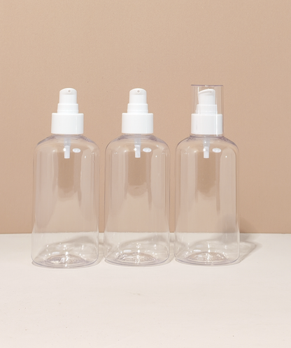 250Ml Short Pet Bottle With White Treatment Pump