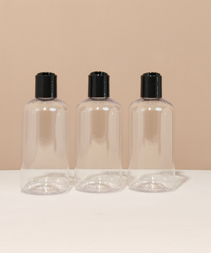 250Ml Short Pet Bottle With Black Press Cap
