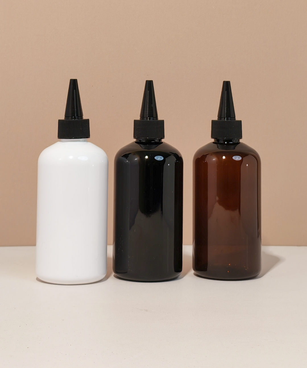 250Ml Short Pet Bottle With Black Applicator
