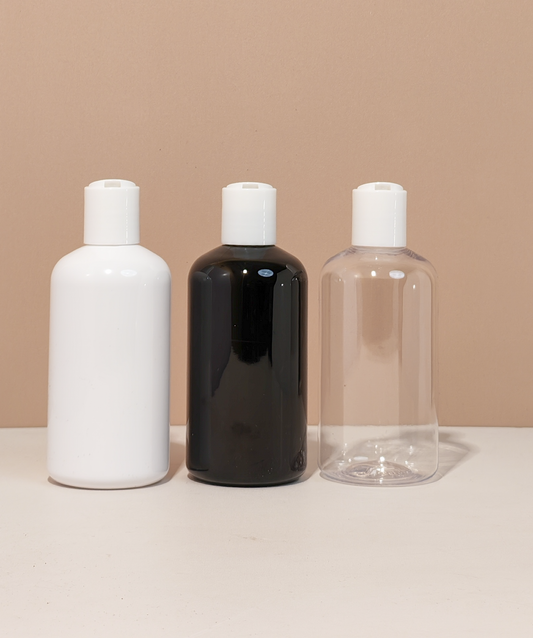 250Ml Short Pet Bottle With White Press Cap