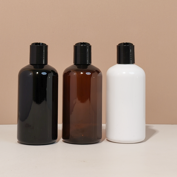 250Ml Short Pet Bottle With Black Press Cap