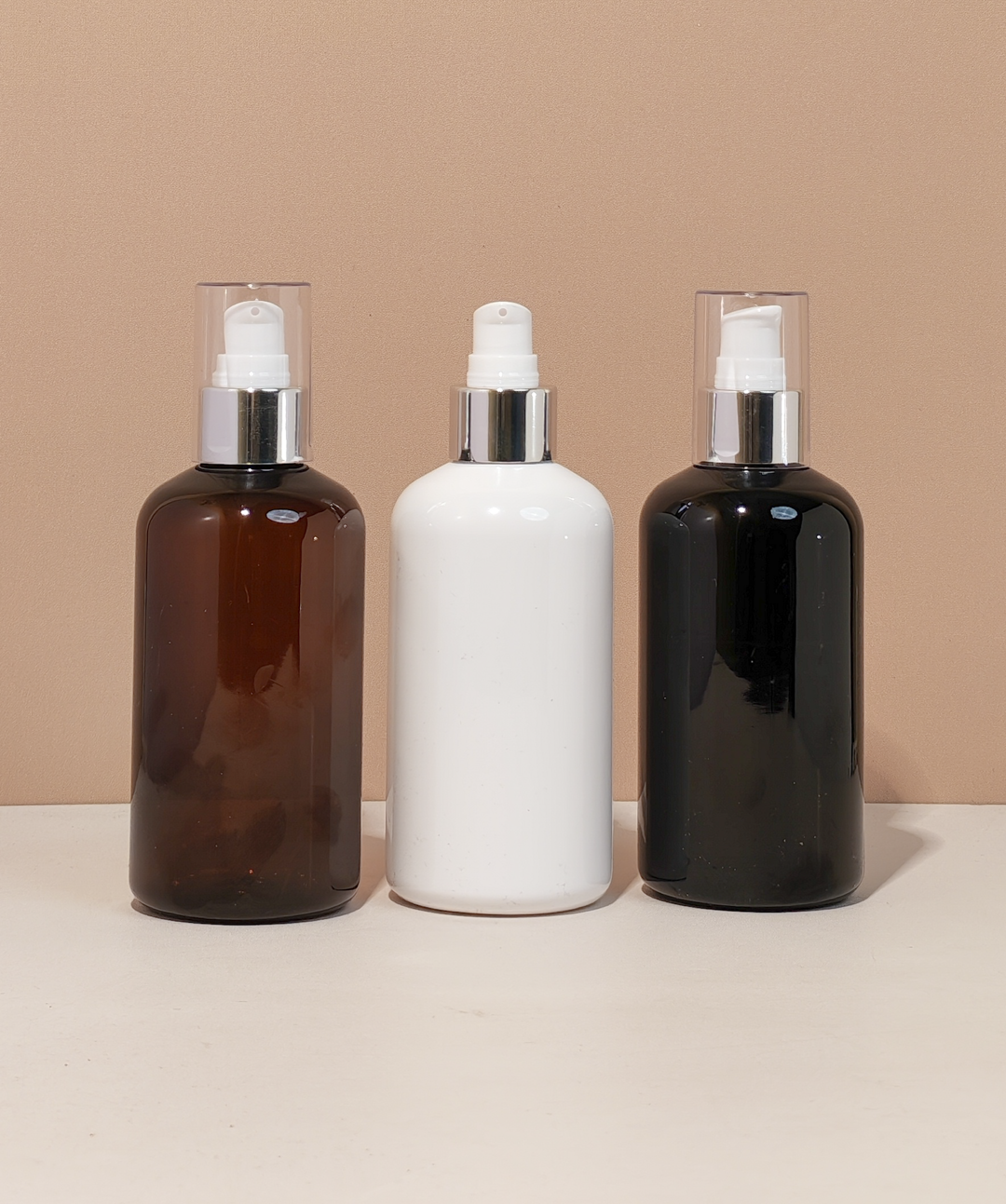 250Ml Short Pet Bottle With Silver Treatment Pump