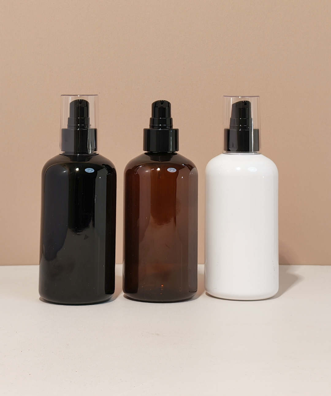 250Ml Short Pet Bottle With Black Treatment Pump