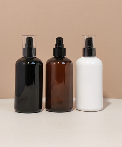 250Ml Short Pet Bottle With Black Treatment Pump