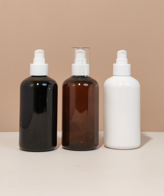 250Ml Short Pet Bottle With White Treatment Pump