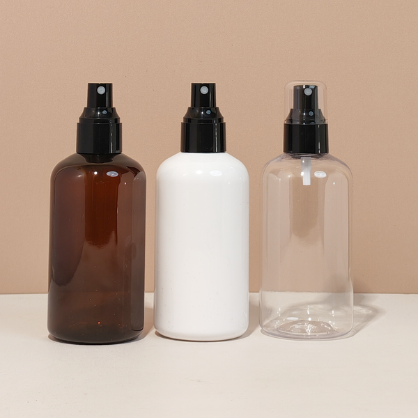 250Ml Short Pet Bottle With Black Mist Spray