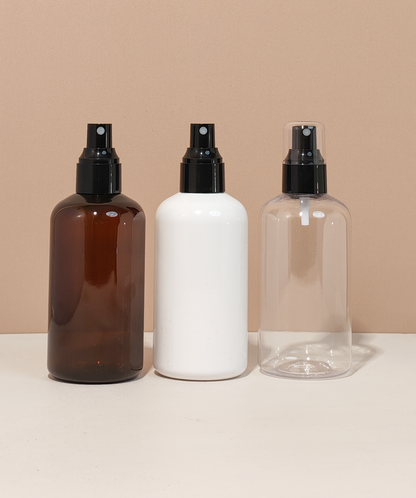 250Ml Short Pet Bottle With Black Mist Spray