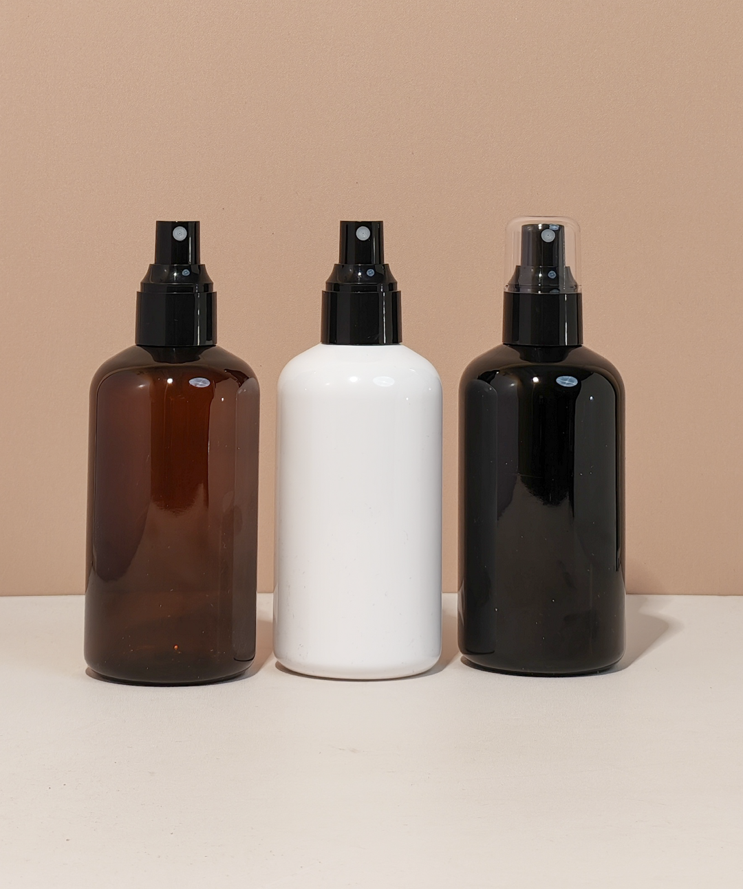 250Ml Short Pet Bottle With Black Mist Spray