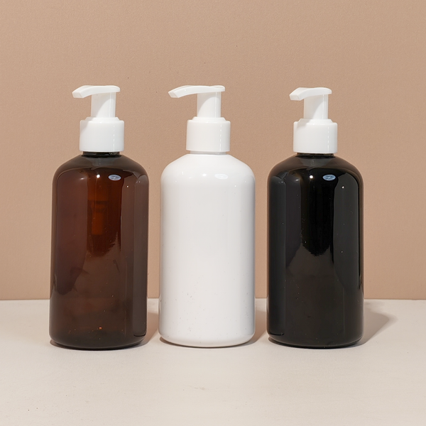250Ml Short Pet Bottle With Old White Lotion Pump