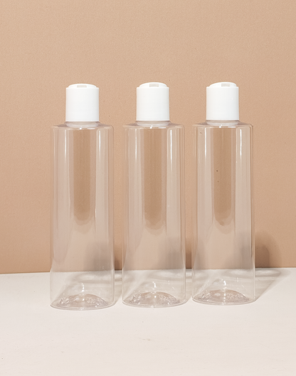 250Ml Tall Pet Bottle With White Press Cap