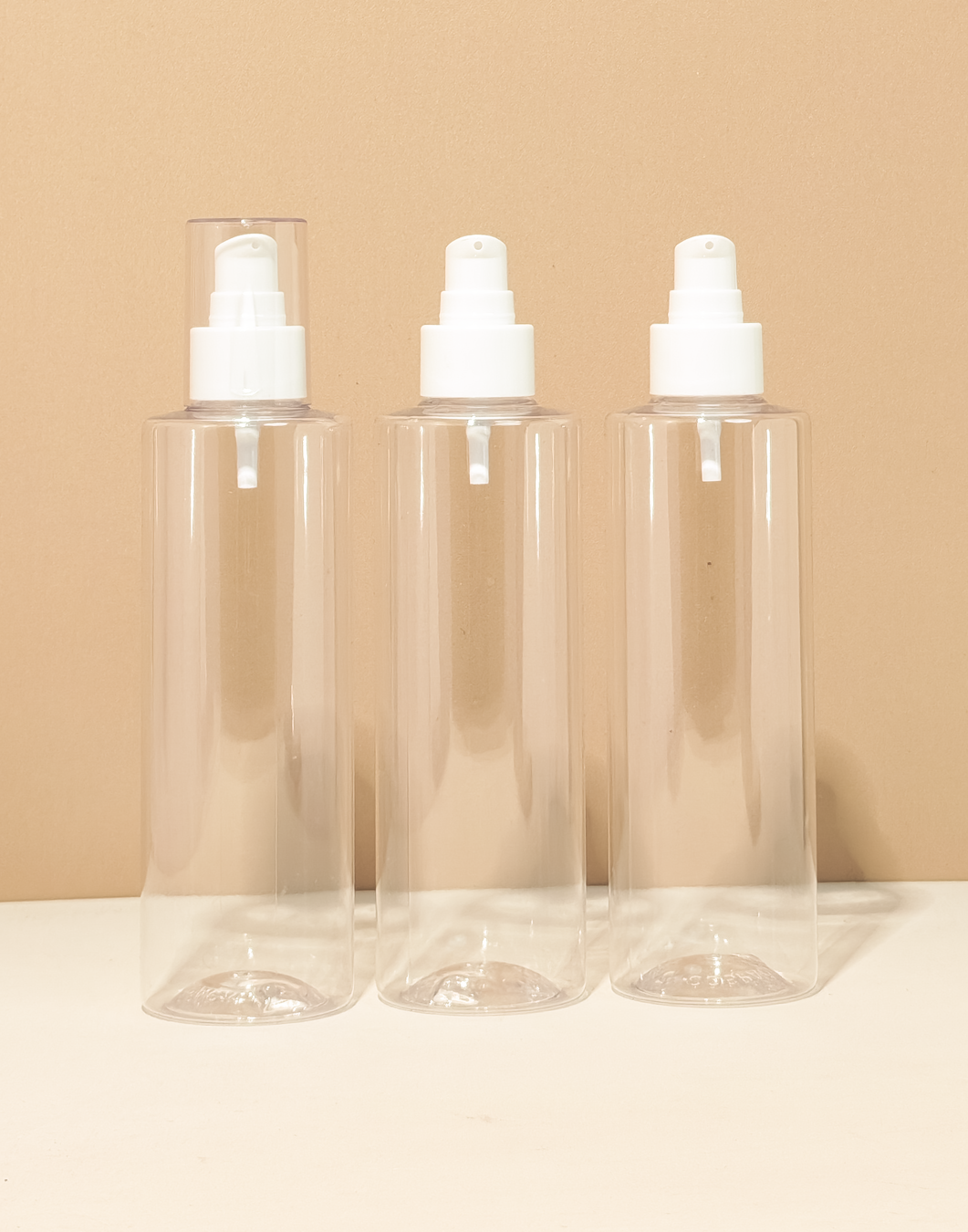 250Ml Tall Pet Bottle With White Treatment Pump