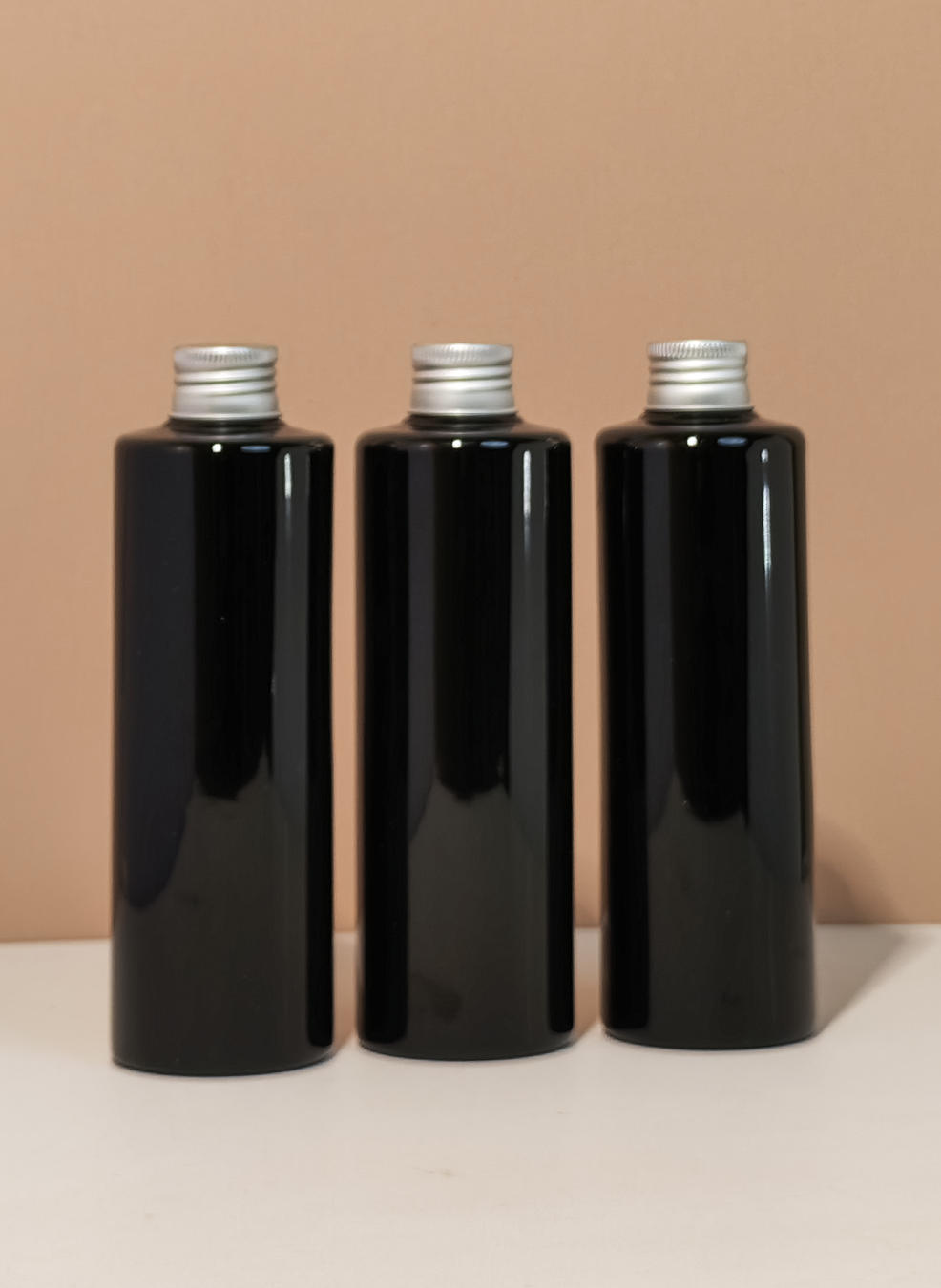 250ml Tall Pet Bottle with Silver Aluminium Screw Cap