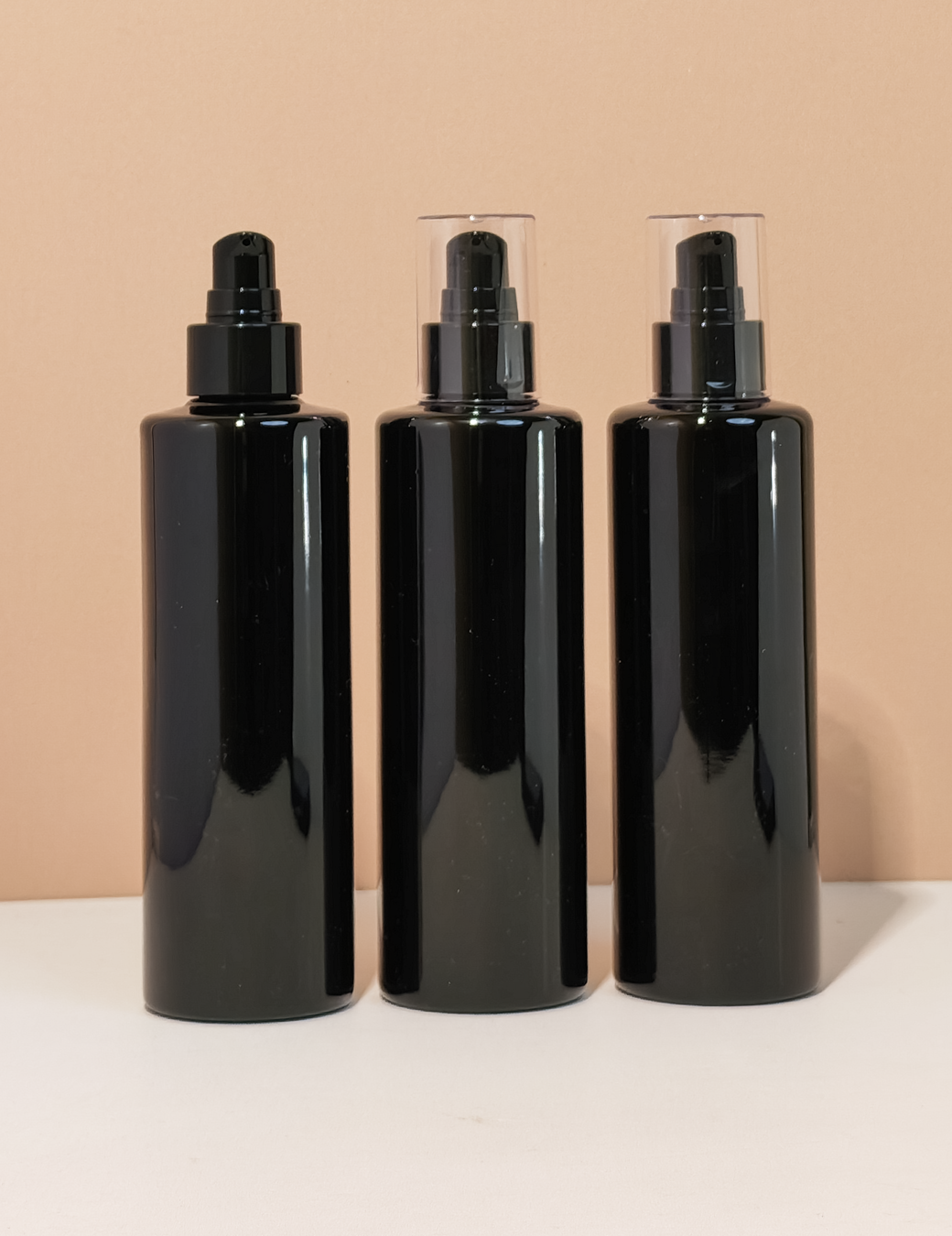 250Ml Tall Pet Bottle With Black Treatment Pump