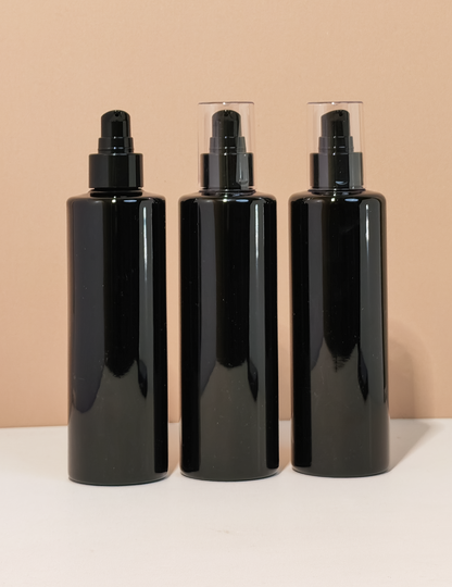 250Ml Tall Pet Bottle With Black Treatment Pump