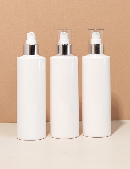 250Ml Tall Pet Bottle With Silver Treatment Pump