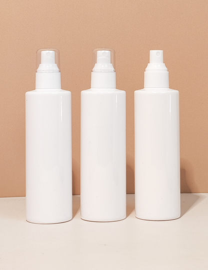 250Ml Tall Pet Bottle With White Mist Spray