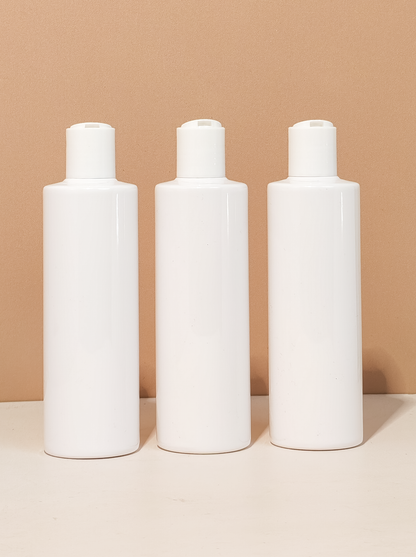 250Ml Tall Pet Bottle With White Press Cap