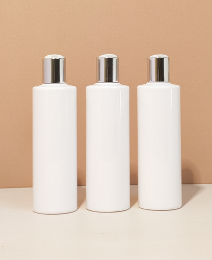 250Ml Tall Pet Bottle With Silver Press Cap