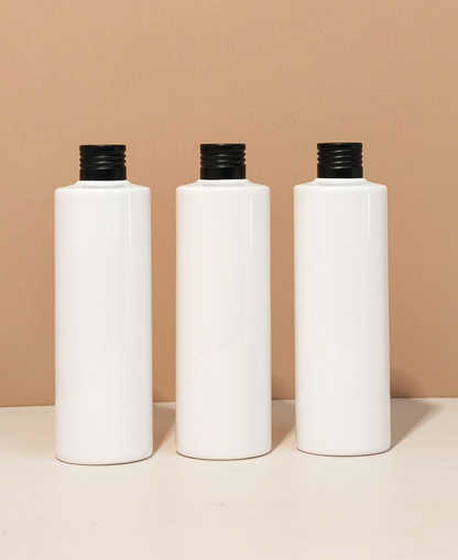 250Ml Tall Pet Bottle With Matte Black Aluminium Screw Cap