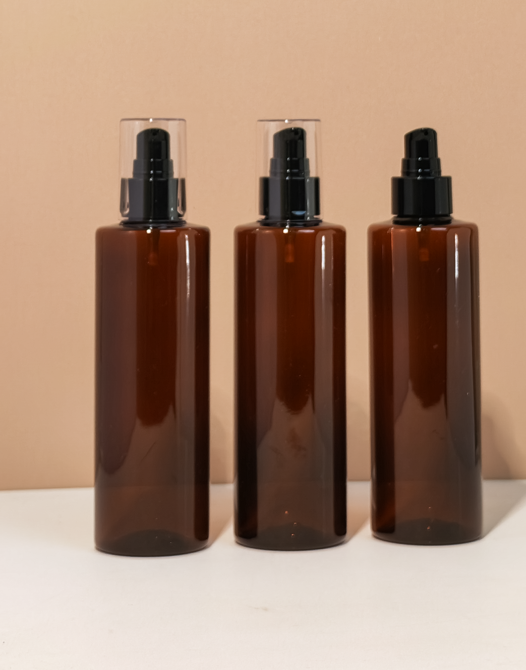 250Ml Tall Pet Bottle With Black Treatment Pump
