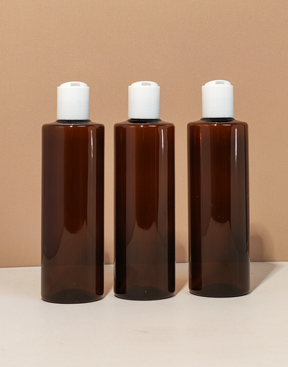 250Ml Tall Pet Bottle With White Press Cap