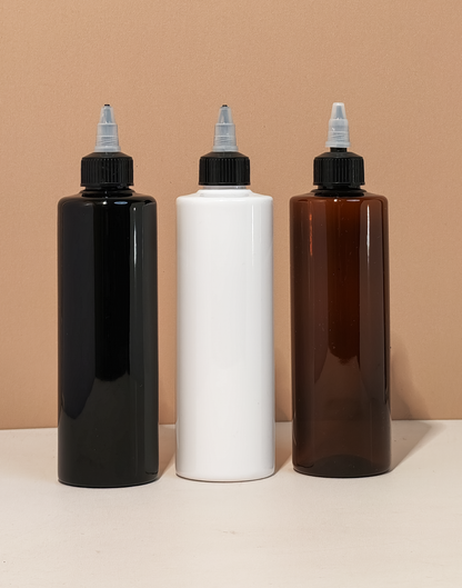 250Ml Tall Pet Bottle With Black Applicator With Clear Top