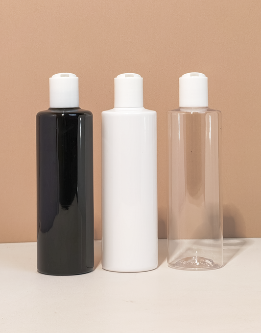 250Ml Tall Pet Bottle With White Press Cap