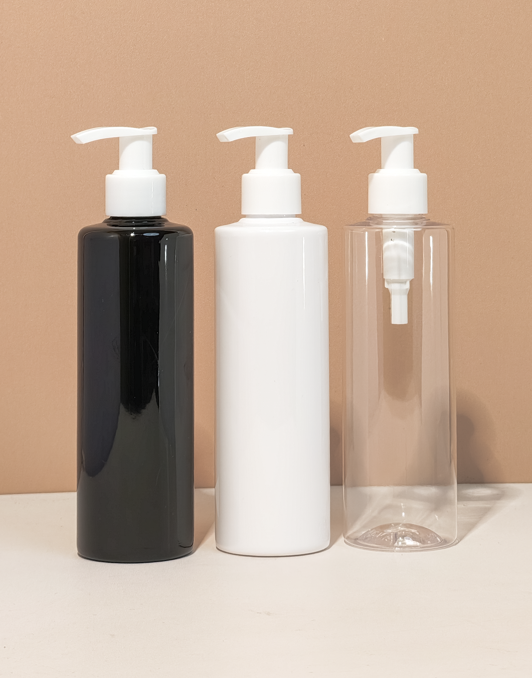 250Ml Tall Pet Bottle With Old White Lotion Pump