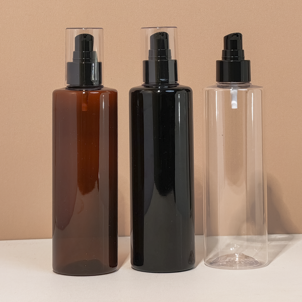 250Ml Tall Pet Bottle With Black Treatment Pump